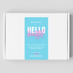 Thank You For Order Blue Pink Hello beautiful