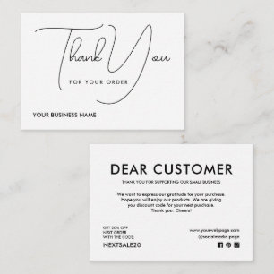 Thank you for order  card