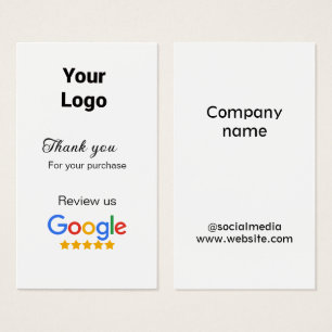 Thank you for order Google review add logo website