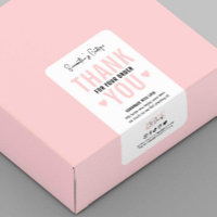 Thank You For Order Logo Feminine Pink Packaging