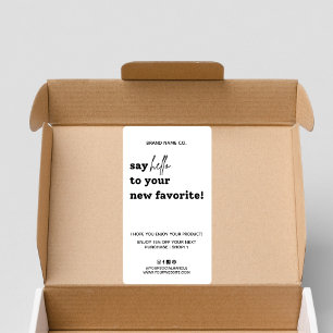 Thank You For Order Modern Say Hello To Your Box