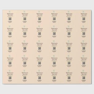 Thank you for order scan Review us business logo Wrapping Paper