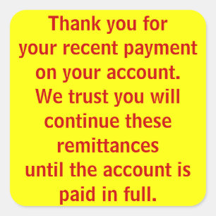 Thank You for Payment Patient Billing Stickers