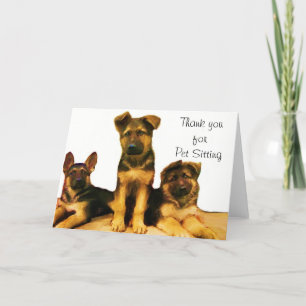 Thank you for Pet Sitting German Shepherd card