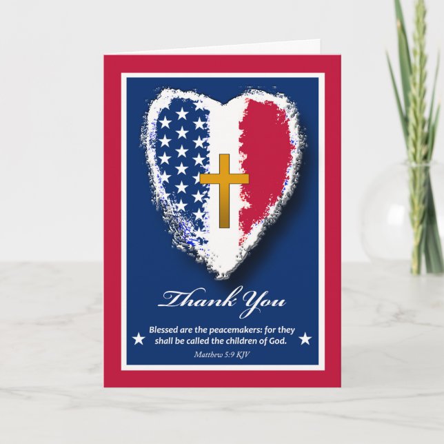 Thank You for Police Officers, Christian Theme Card (Front)