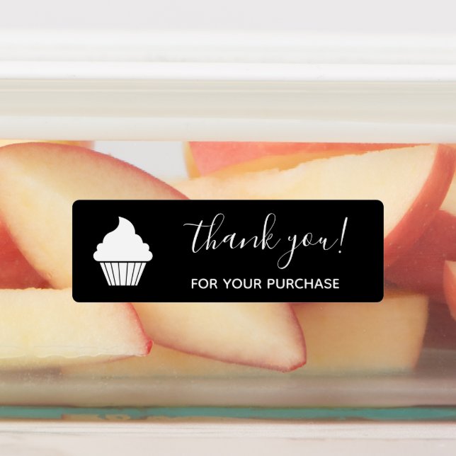 Thank You For Purchase Black Customised Logo (Affixed)