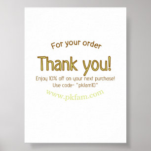 Thank you for purchase gold family business detail poster