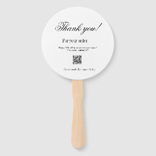 Thank you for purchase pink family business detail hand fan