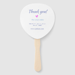 Thank you for purchase pink family business detail hand fan