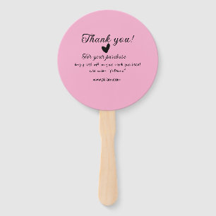 Thank you for purchase pink family business detail hand fan