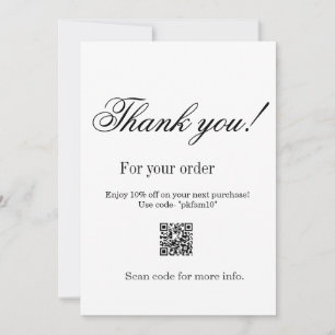 Thank you for purchase pink family business detail invitation