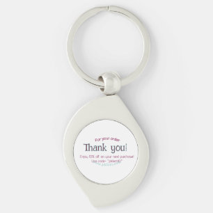 Thank you for purchase pink family business detail key ring