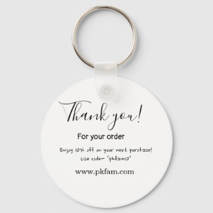 Thank you for purchase pink family business detail key ring