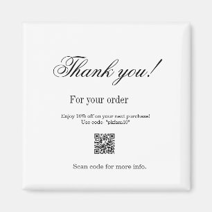 Thank you for purchase pink family business detail magnet