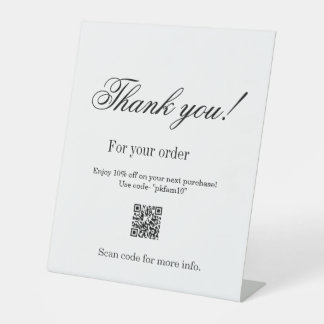 Thank you for purchase pink family business detail pedestal sign