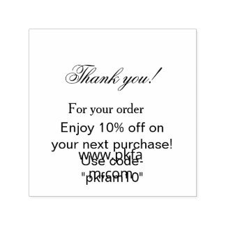 Thank you for purchase pink family business detail self-inking stamp
