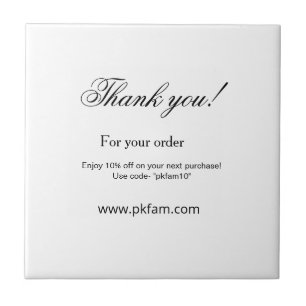 Thank you for purchase pink family business detail tile