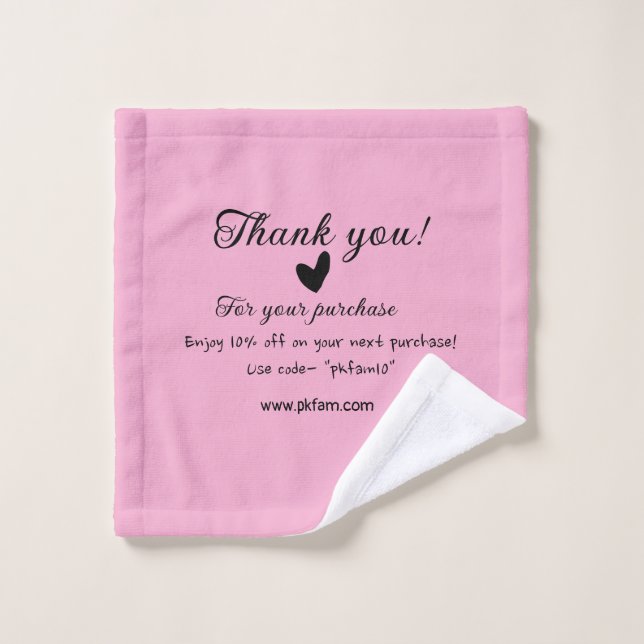 Thank you for purchase pink family business detail wash cloth (Wash Cloth)