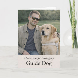 Thank You for Raising My Guide Dog Yellow Labrador Card