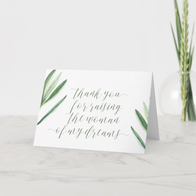 Thank You For Raising the Woman of My Dreams Card (Front)
