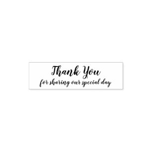 Thank you for sharing our special day wedding self-inking stamp