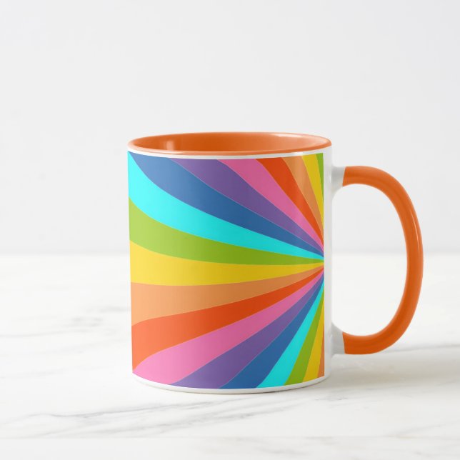 "Thank you for shining your light" Colourful Rays Mug (Right)