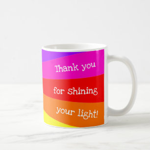 "Thank you for shining your light!' Rainbow Aura Coffee Mug
