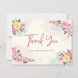 Thank you for shopping postcard