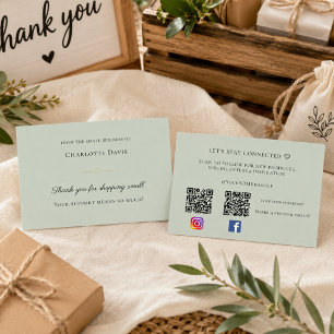 Thank You for Shopping QR Sage Social Media