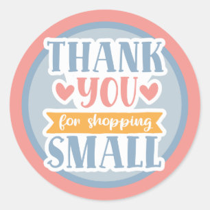 Thank you for shopping small classic round sticker