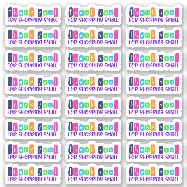 Thank You For Shopping Small Vinyl Sticker (Front)