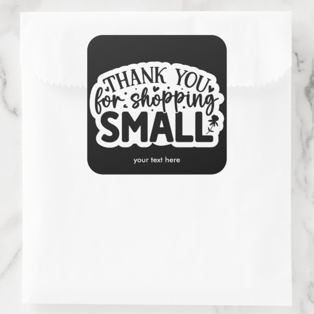 Thank you for shopping sticker (Bag)