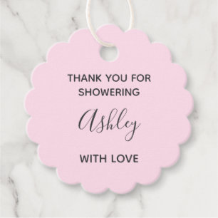 Thank You for Showering Her With Love Gift Tag