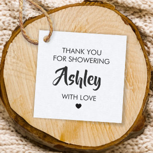 Thank You for Showering Her With Love Gift Tag
