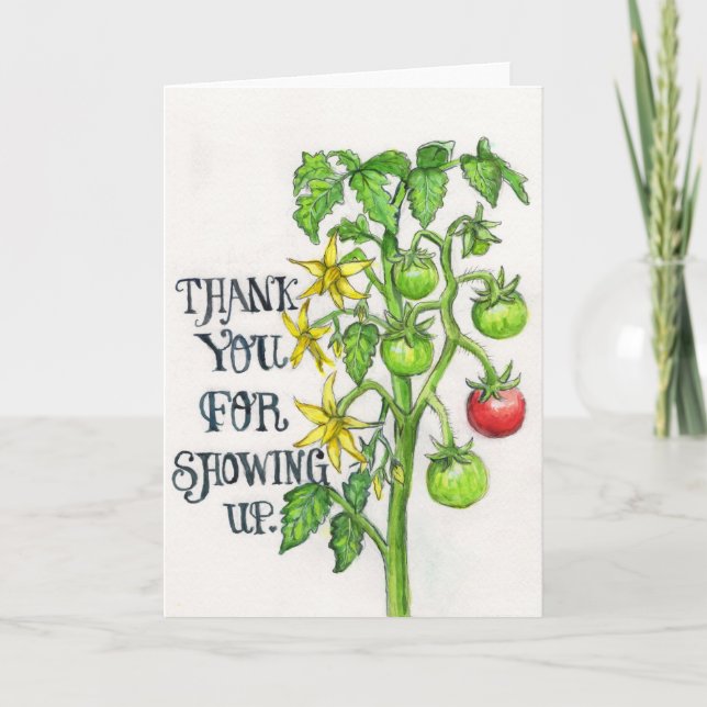 Thank you for showing up card (Front)