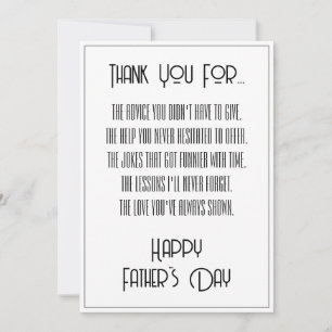 Thank You For... Simple Modern Father's Day