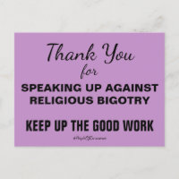 Thank You For Speaking Up Against Anti-Semitism