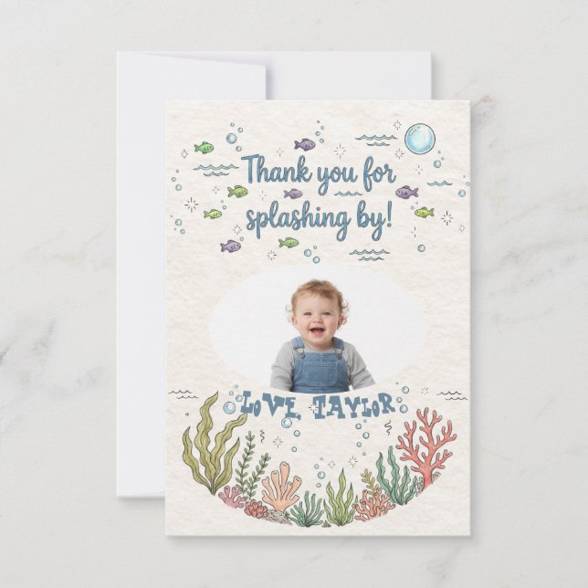 Thank You for Splashing By with Picture Card (Front)