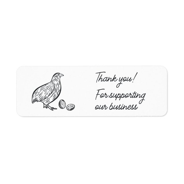 Thank You For Supporting Business Quail Egg Carton (Front)