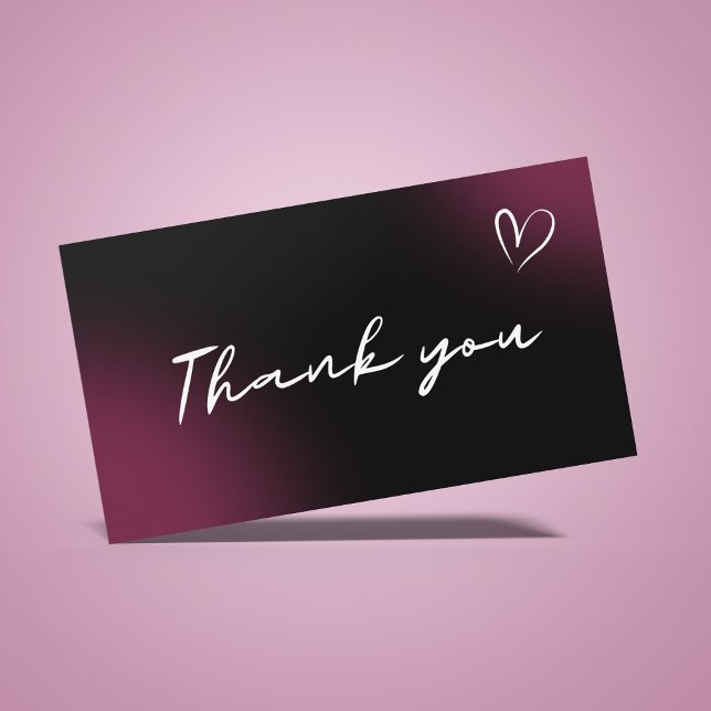 Thank You for Supporting My Business Dark Wine  Business Card (Creator Uploaded)