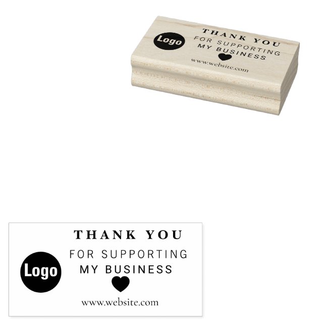 Thank You For Supporting My Business Rubber Stamp (Stamped)