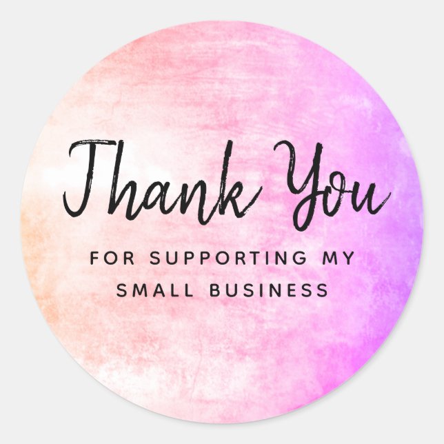 Thank You For Supporting My Small Business Classic Round Sticker (Front)