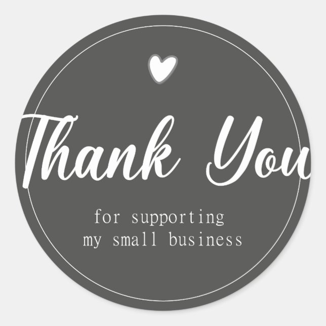 Thank You For Supporting My Small Business Classic Round Sticker (Front)