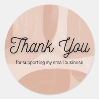 Thank you for supporting my small business classic round sticker