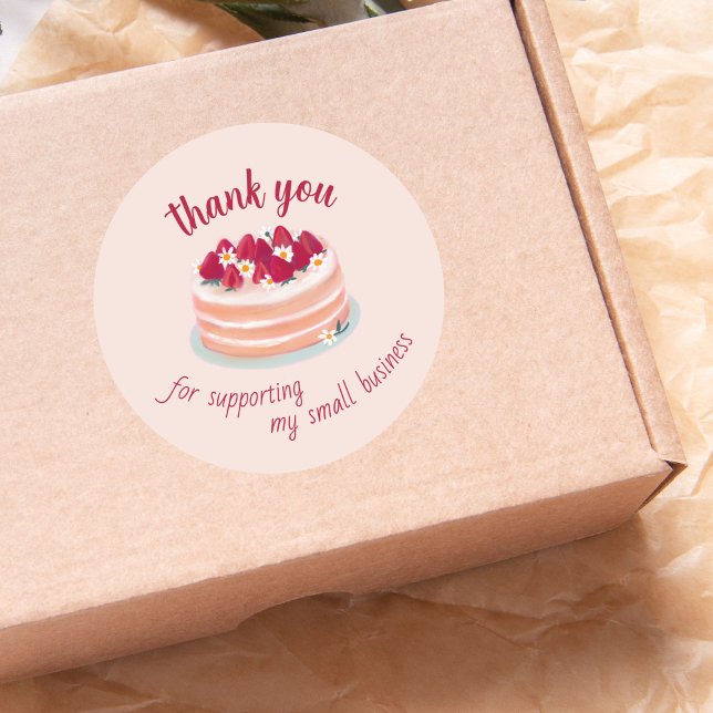 Thank You For Supporting my Small Business  Classic Round Sticker (Creator Uploaded)