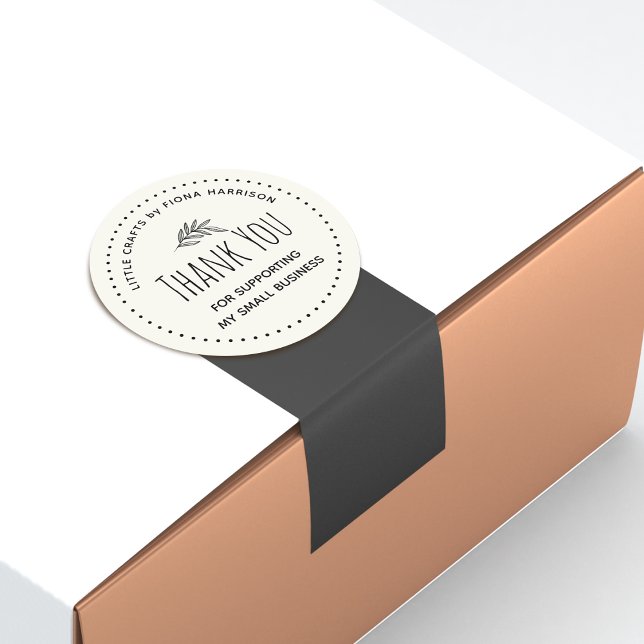 Thank You For Supporting My Small Business Classic Round Sticker (Thank You For Supporting My Small Business Classic Round Sticker)