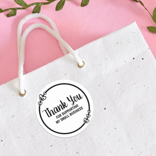 Thank You For Supporting my Small Business  Classic Round Sticker (Creator Uploaded)