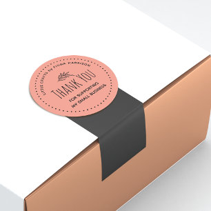 Thank You For Supporting My Small Business Classic Round Sticker