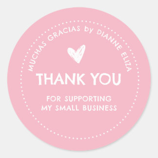 Thank You For Supporting My Small Business Classic Round Sticker