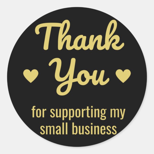 Thank you For Supporting My Small Business Custom Classic Round Sticker (Front)